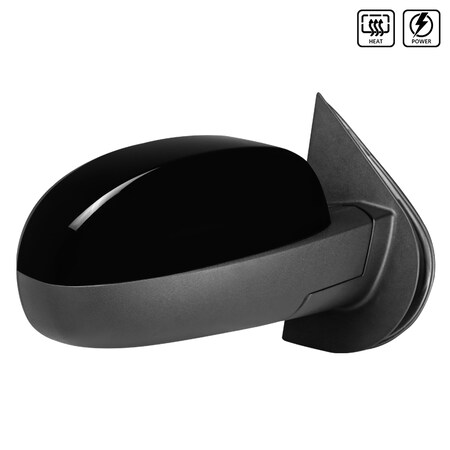 Spec-D Tuning Chevy Silverado Right Towing Mirror Power Heated- Glossy Black 07-13 RMV-SIV07AHP-FS-R